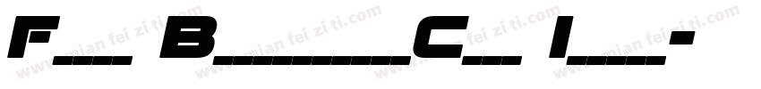 Fenix BlackletterCaps Italic字体转换